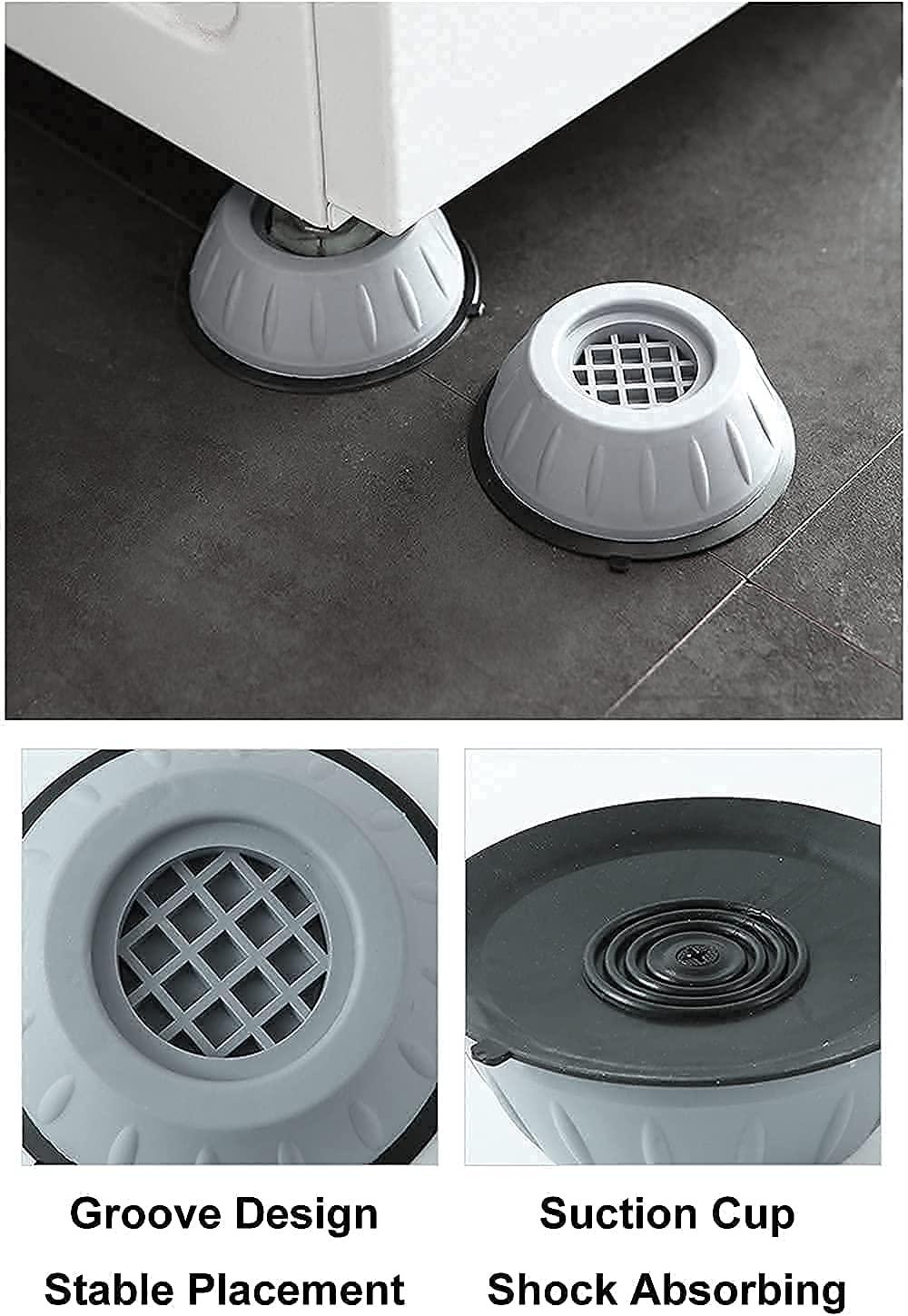 Washing Machine & Refrigerator Stand with Anti-Vibration Pads