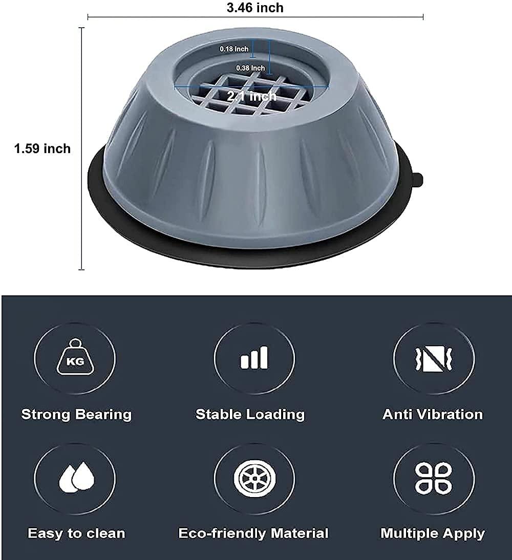 Washing Machine & Refrigerator Stand with Anti-Vibration Pads