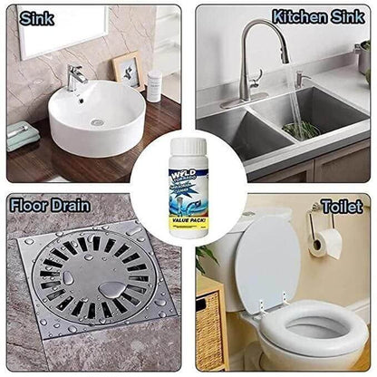 Drain Cleaner - Drain Blockage Cleaner Sink Cleaner Powder, Clog, Toilet Blockage Cleaner (Pack of 2)